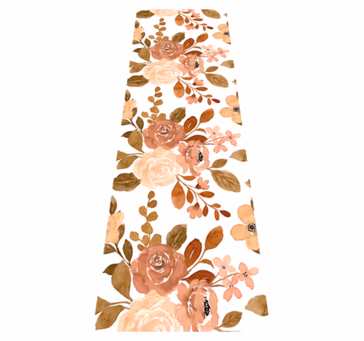 Covor vinil dormitor flori elegante roz pastel - TenStickers