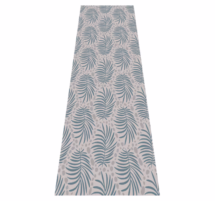 Covor vinil dormitor model hamptons tropical albastru - TenStickers