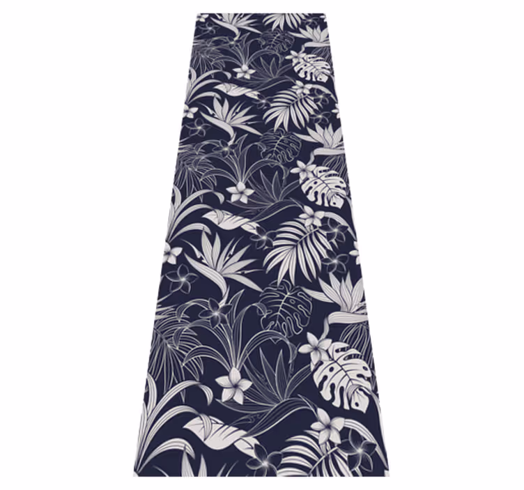 Covor vinil dormitor model tropical gri hamptons - TenStickers