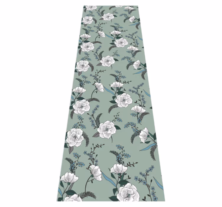 Covor vinil dormitor copac magnolia albă frumos - TenStickers