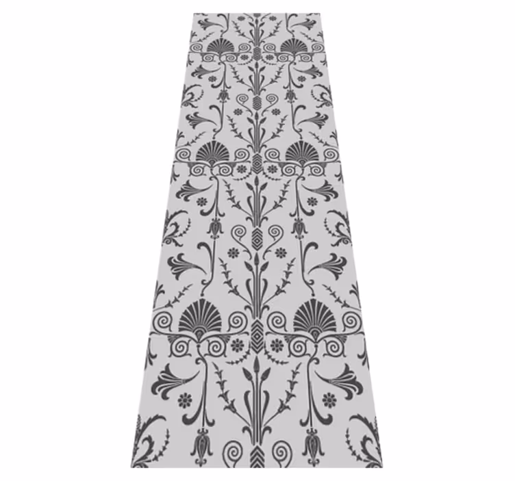 Covor vinil dormitor model floral gri provincial - TenStickers