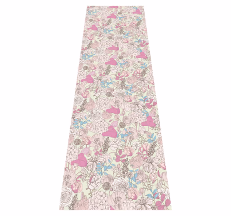 Covor vinil dormitor stil floral grandmillenial - TenStickers