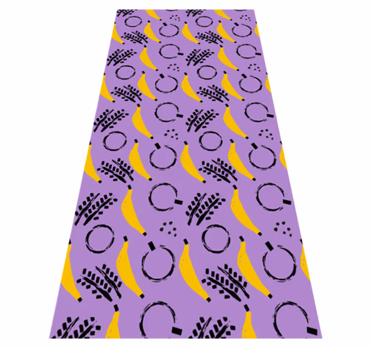 Covor vinil dormitor design banană purpurie africană - TenStickers