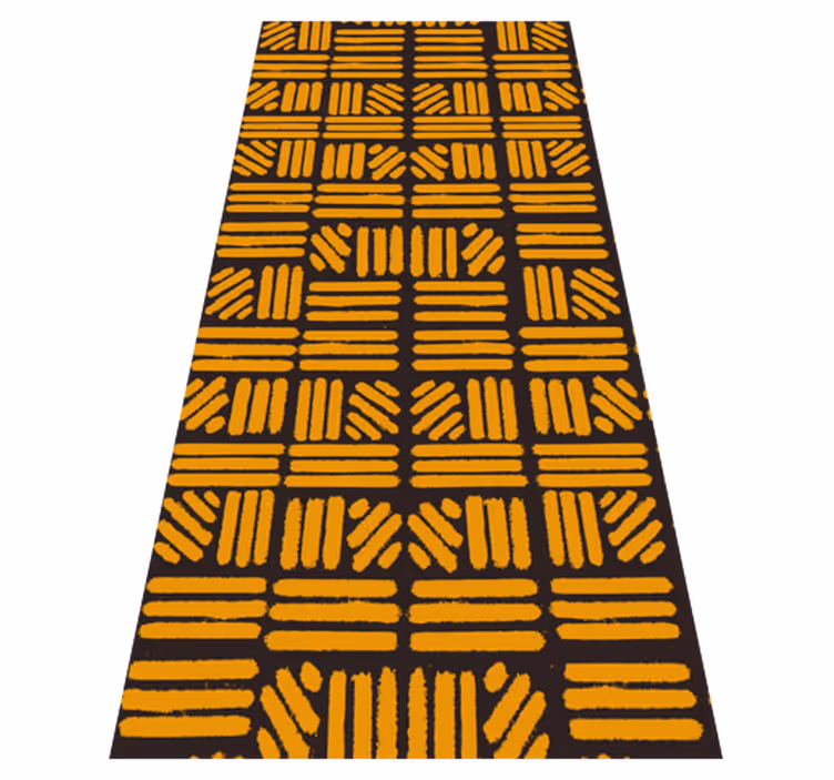 Covor vinil dormitor artă abstractă aurie africană - TenStickers
