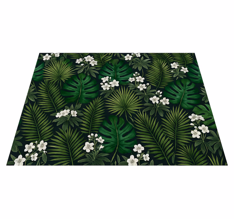 Covor vinil dormitor natură exotică verde - TenStickers