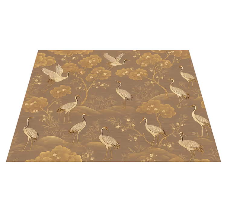Covor vinil dormitor peisaj asiatic vechi - TenStickers