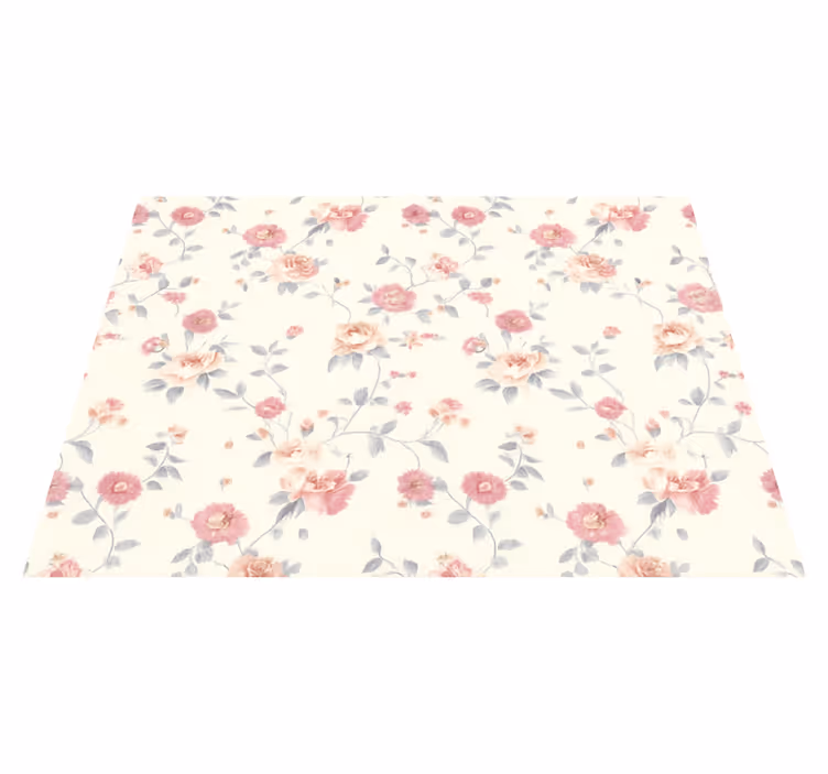 Covor vinil dormitor imprimeu floral - TenStickers