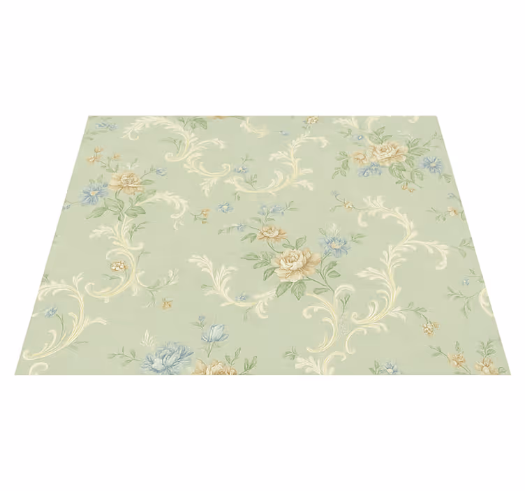 Covor vinil dormitor design flori și ornamente vintage - TenStickers