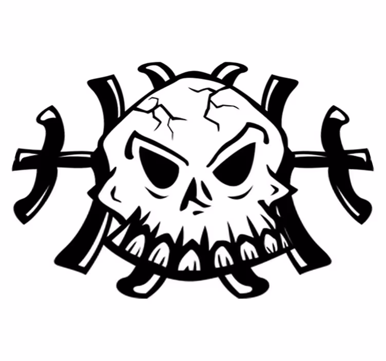 Covor vinil dormitor cu logo de craniu decorativ - TenStickers