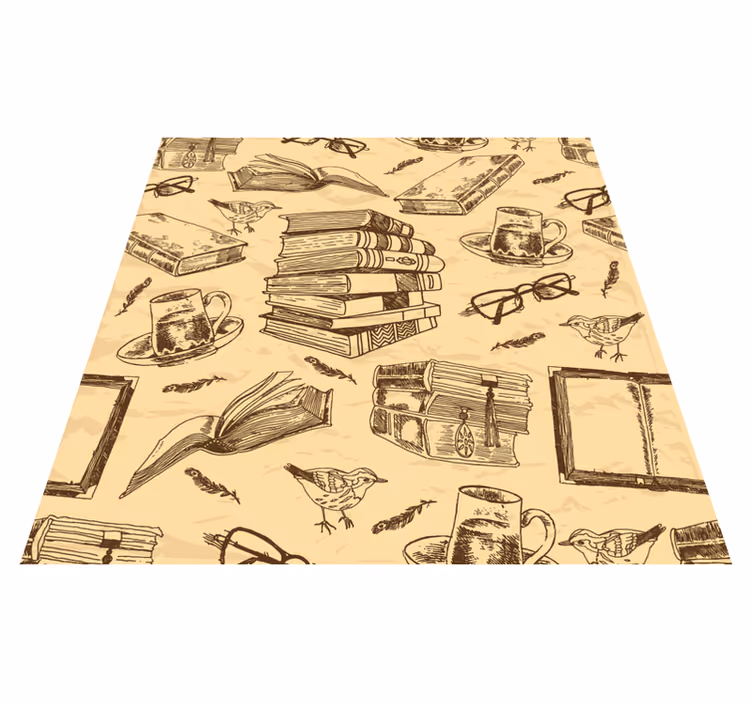 Covor vinil studiu bibliotecă veche - TenStickers
