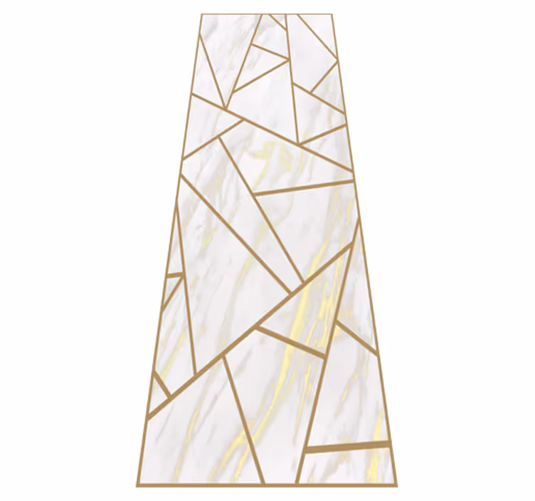 Covor vinil studiu mozaic geometric marmură - TenStickers