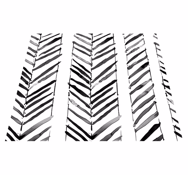Covor vinil studiu design geometric alb-negru - TenStickers