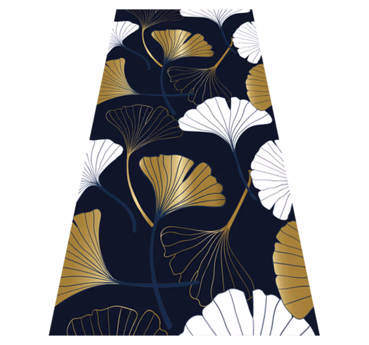 Covor vinil studiu frunze de ginkgo embosate - TenStickers