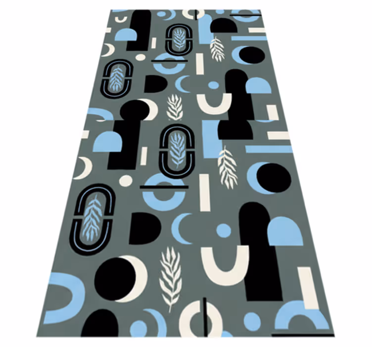 Covor vinil dormitor fundal geometric cu formă abstractă - TenStickers