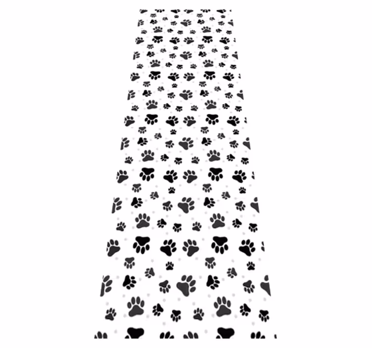 Covor vinil dormitor fundal cu lăbuțe de animale - TenStickers