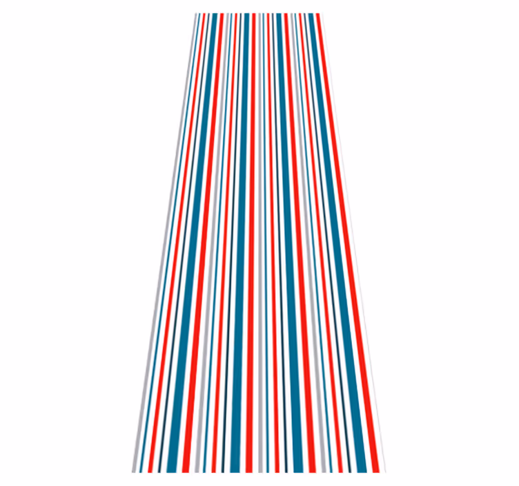 Covor vinil dormitor design retro marin cu dungi - TenStickers