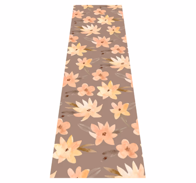 Covor vinil dormitor flori pastel aquarella - TenStickers