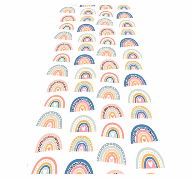 Covor vinil dormitor model curcubeu minimalist colorat - TenStickers