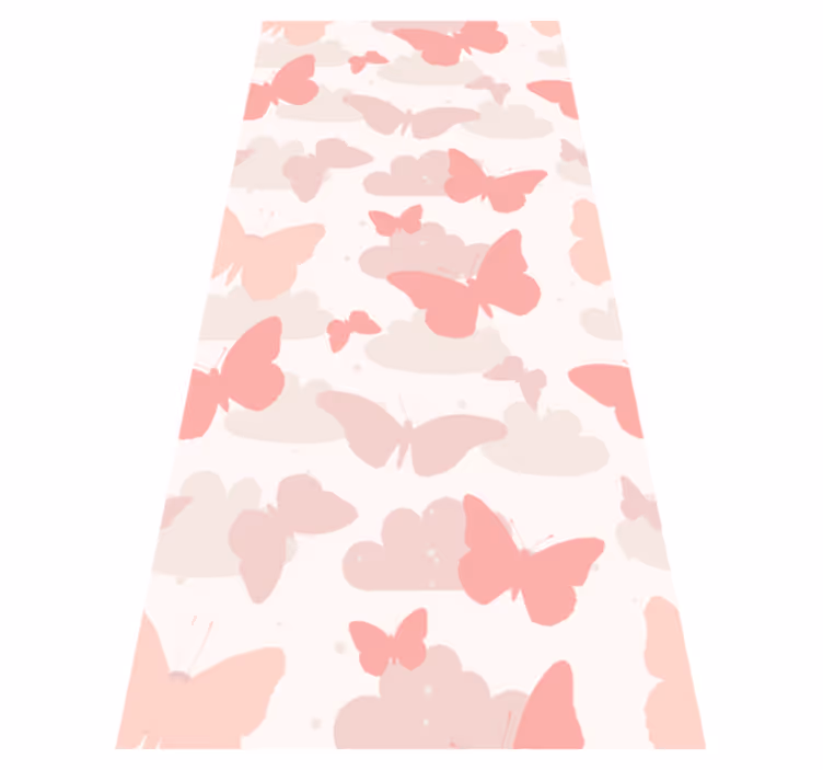Covor vinil dormitor model fluturi pastelate - TenStickers