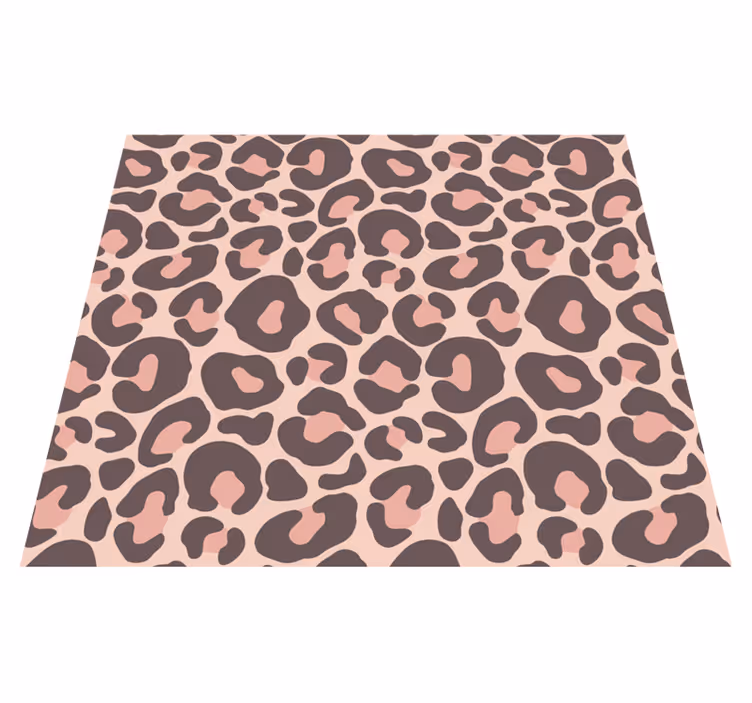 Covor vinil dormitor imprimeu leopard roz - TenStickers