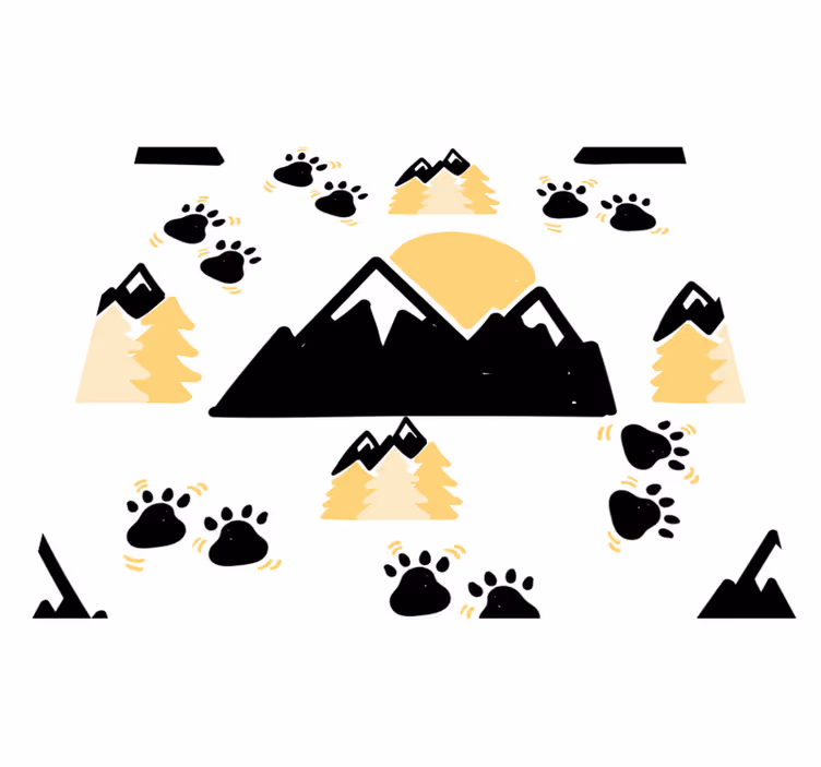 Covor vinil dormitor urme pe fundal alb - TenStickers
