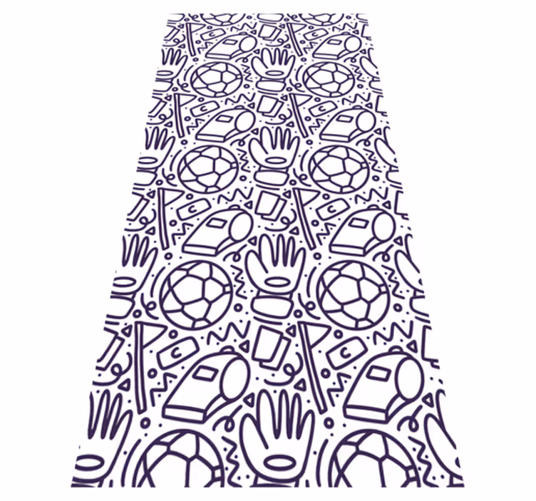 Covor vinil dormitor design doodle sportiv - TenStickers