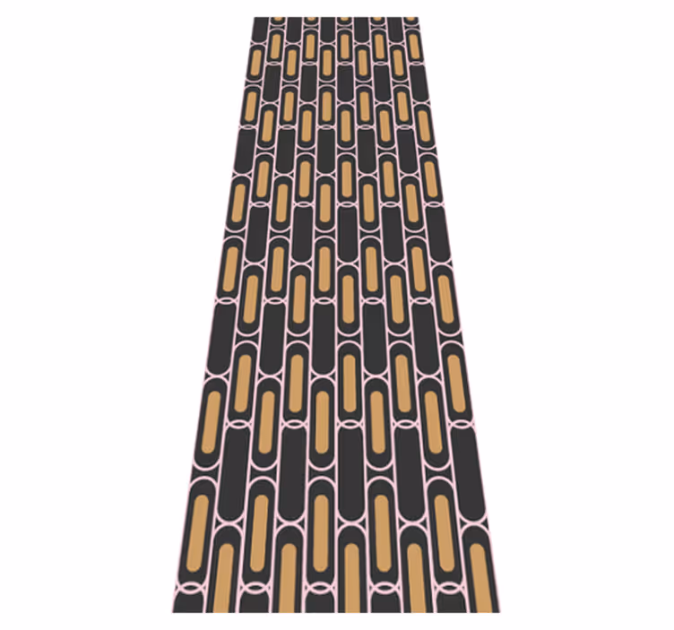 Covor vinil dormitor model geometric vertical roz și maro - TenStickers