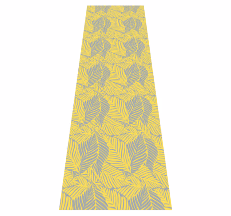 Covor vinil dormitor frunze tropicale pantone - TenStickers