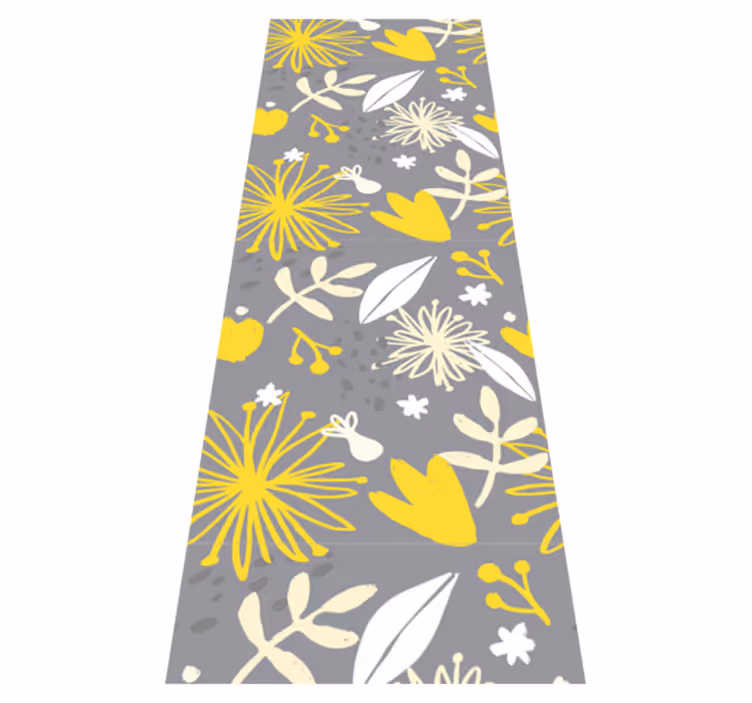 Covor vinil dormitor flori vintage pantone - TenStickers