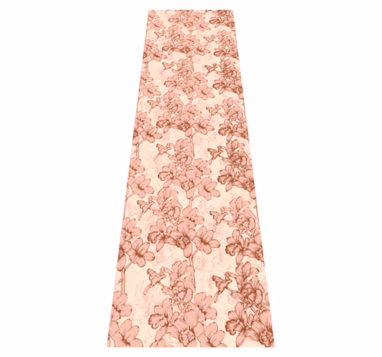 Covor vinil dormitor flori vintage 3d - TenStickers