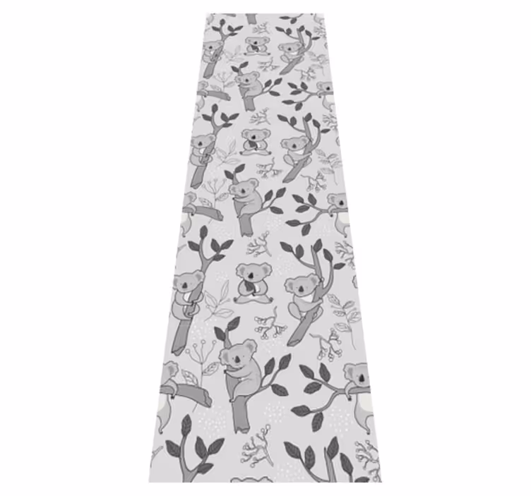 Covor vinil dormitor model gri cu koala - TenStickers