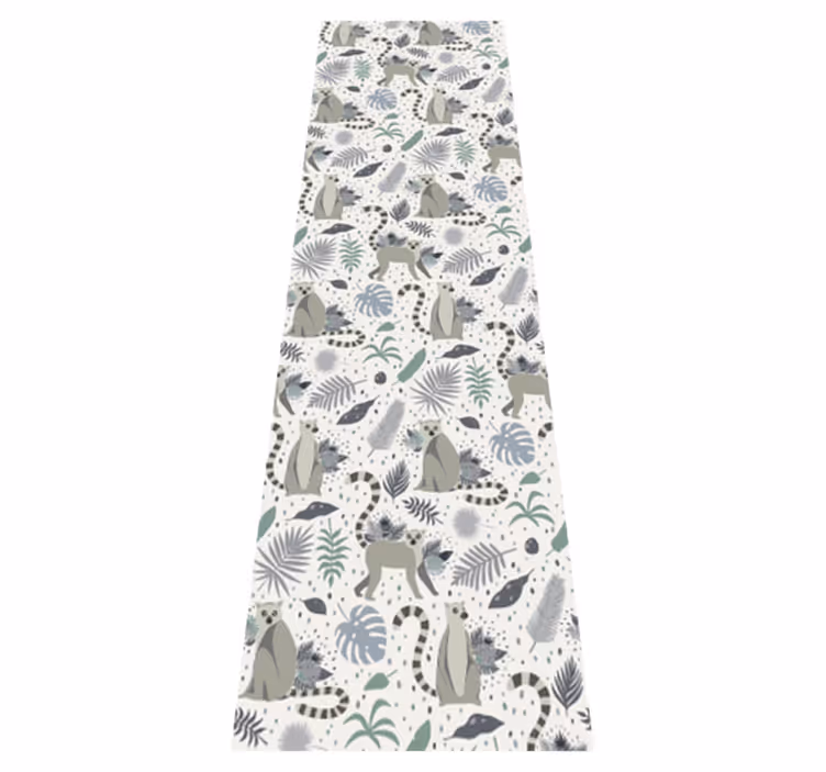 Covor vinil dormitor lemur nordic - TenStickers
