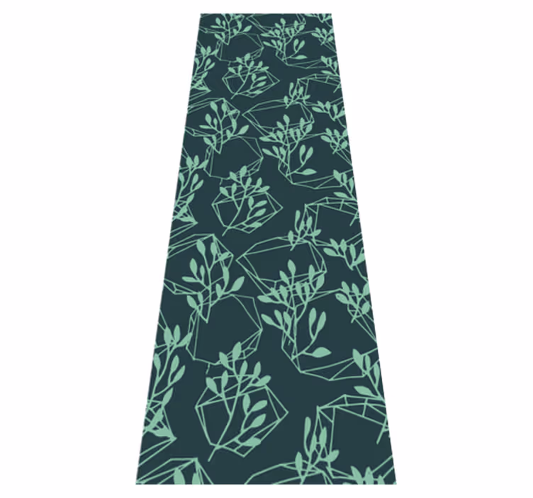 Covor vinil dormitor plante vintage verzi - TenStickers