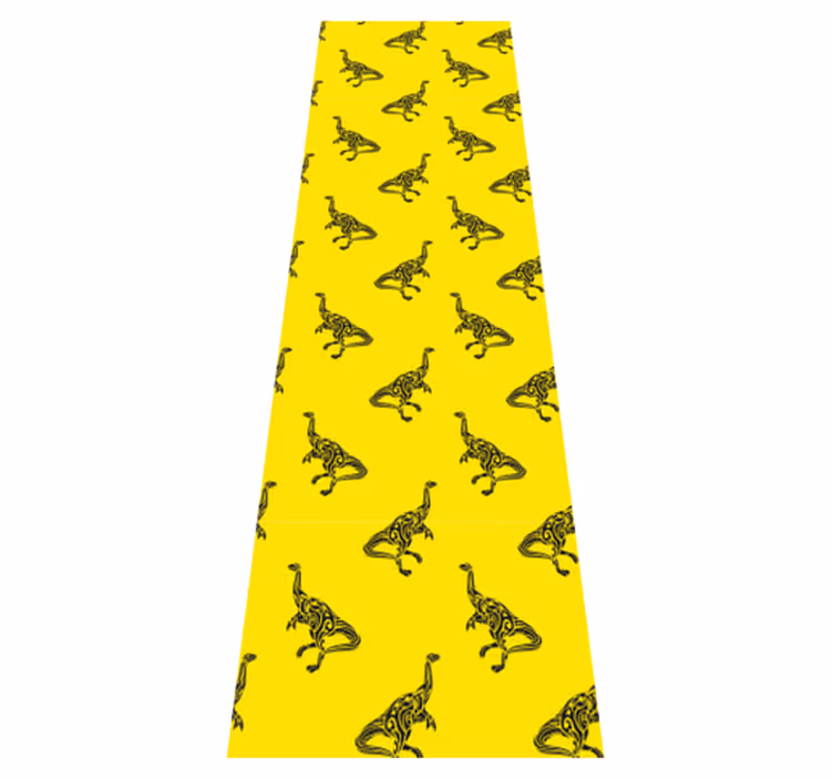 Covor vinil dormitor simboluri de brachiosaurus galbene - TenStickers