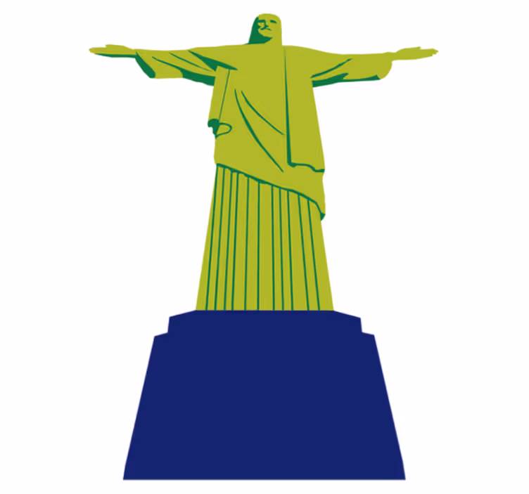 Covor vinil dormitor cristo redentor - TenStickers