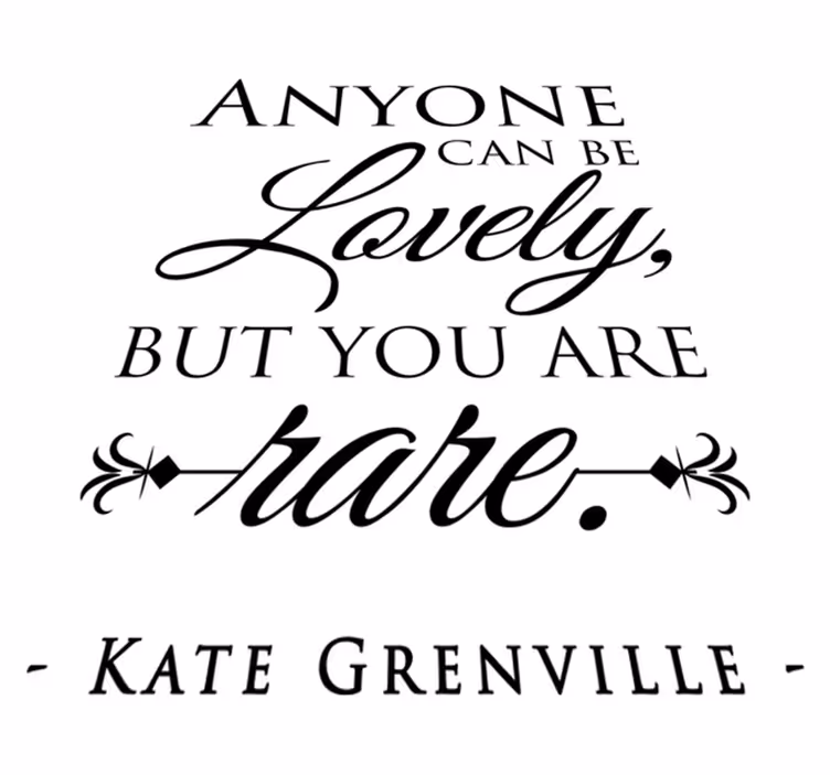 Covor vinil dormitor citat kate grenville - TenStickers