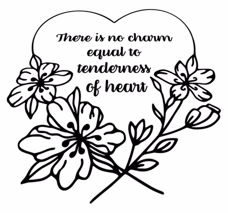Covor vinil dormitor inima lui jane austen - TenStickers