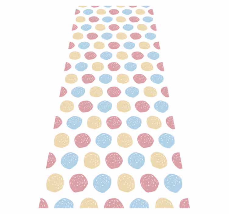 Covor de vinil scandinav cu buline pastelate - TenStickers