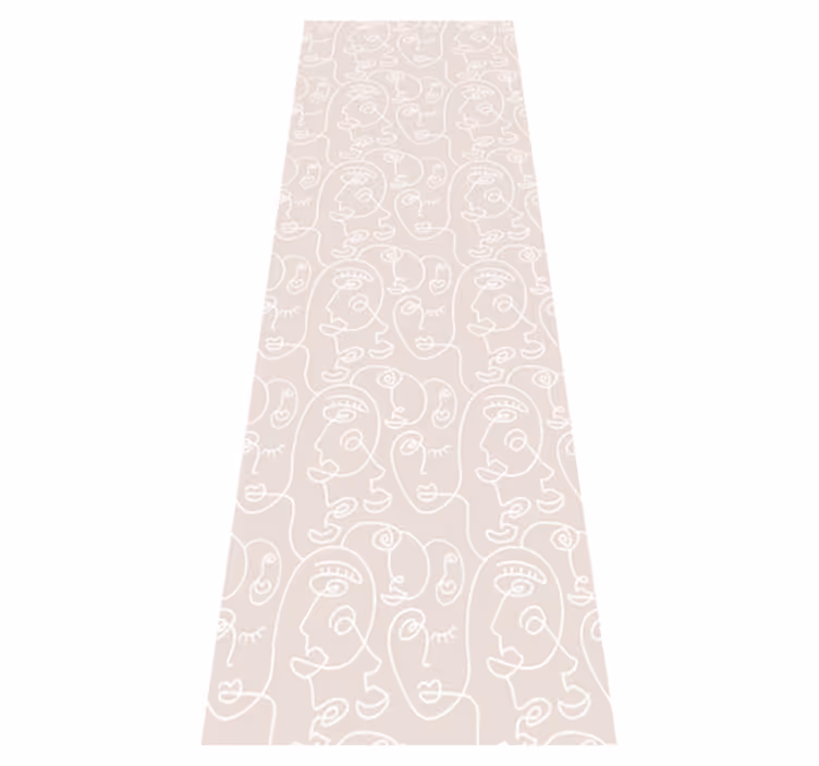 Covor de vinil scandinav design nordic roz și alb - TenStickers