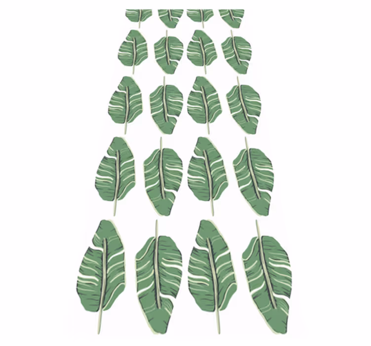 Covor de vinil scandinav cu model frunze verzi - TenStickers