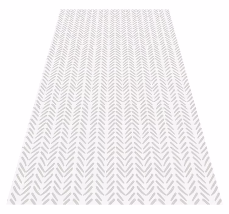 Covor de vinil scandinav linii abstracte gri zigzag - TenStickers