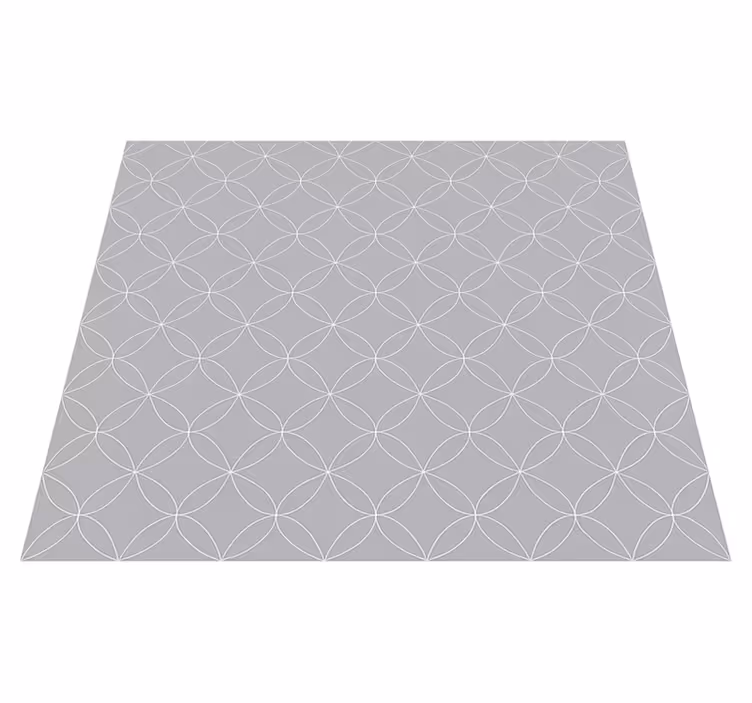 Covor de vinil scandinav flori abstracte geometrice gri - TenStickers
