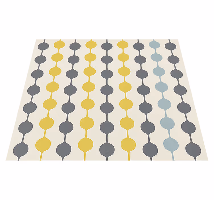 Covor de vinil scandinav cu cercuri colorate suspendate - TenStickers