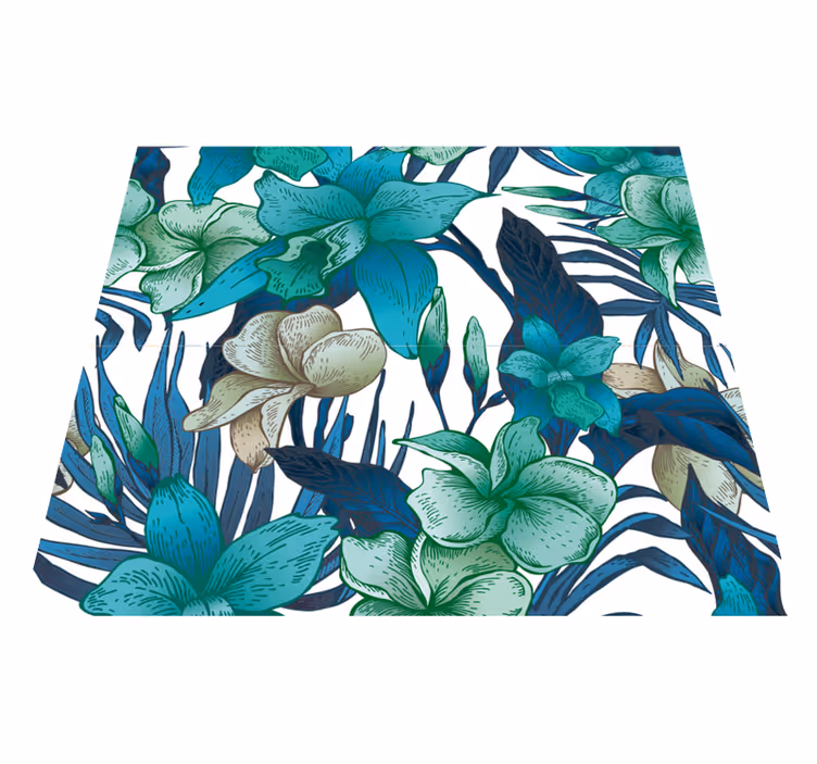 Covor vinil cu aspect de natura tapet tropical cu frunze - TenStickers
