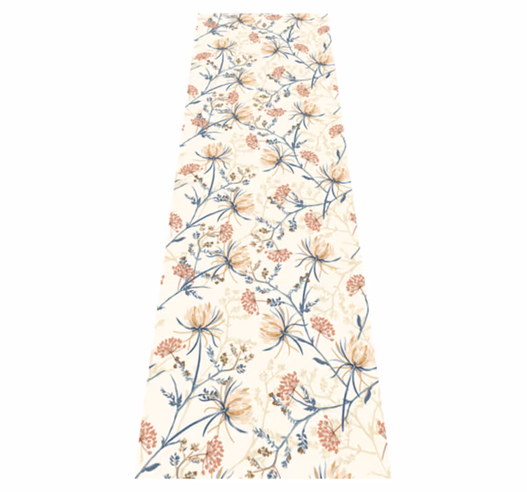 Covor vinil cu aspect de natura imprimeu flori vintage - TenStickers