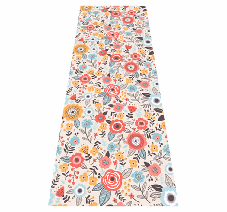 Covor vinil cu aspect de natura imprimeu floral 'ditsy' - TenStickers