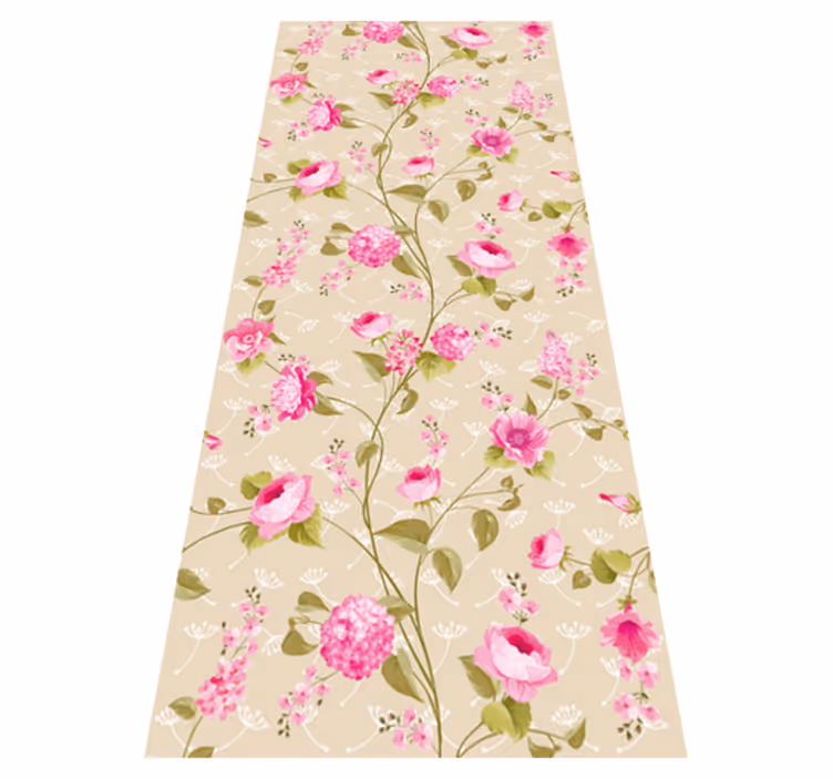 Covor vinil cu aspect de natura imprimeu floral vintage - TenStickers