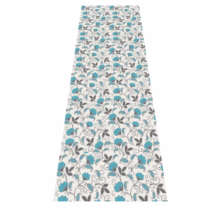 Covor vinil cu aspect de natura floare de lotus teal - TenStickers
