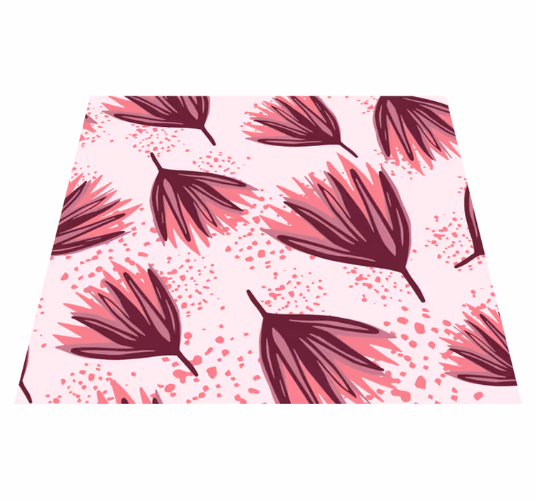 Covor vinil cu aspect de natura model lotus abstract - TenStickers