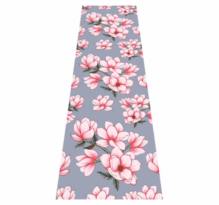 Covor vinil cu aspect de natura flori magnolie frumoase - TenStickers